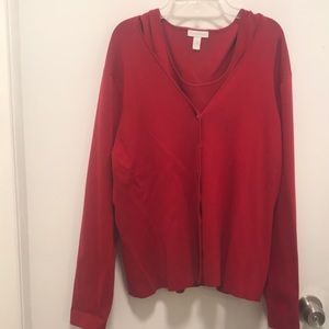 Red Charter Club Sweater Tank set